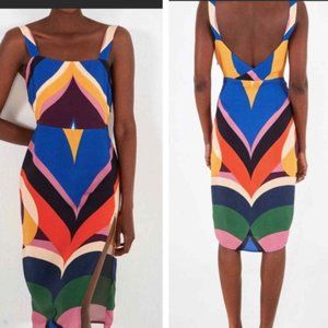 FARM Rio Colorful Geometric Midi Dress